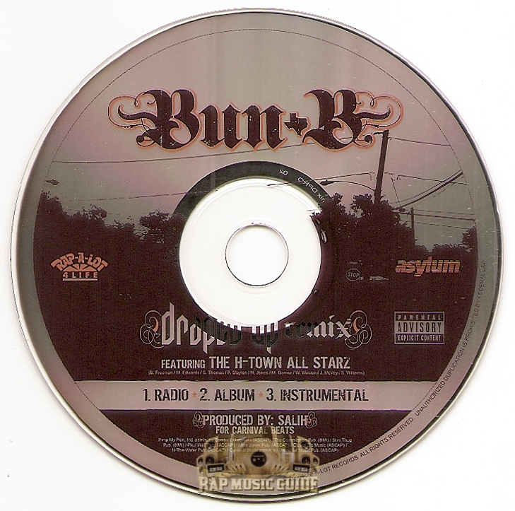 Bun B - Draped Up Remix: Promo, Single. CD | Rap Music Guide